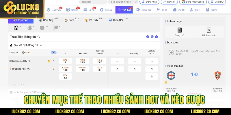 Chuyên mục thể thao nhiều sảnh hot và kèo cược