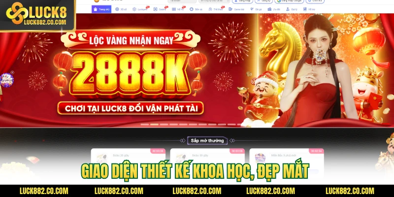 Giao diện thiết kế khoa học, đẹp mắt