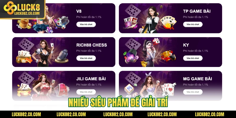 Nhiều siêu phẩm để giải trí