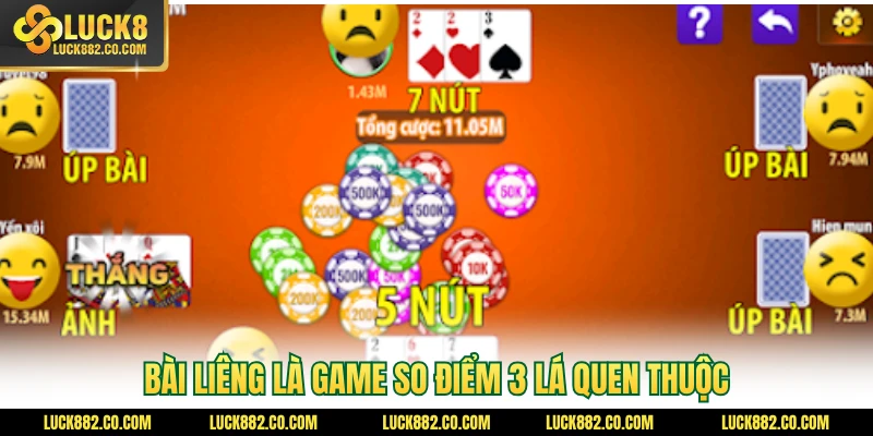 Bài liêng là game so điểm 3 lá quen thuộc